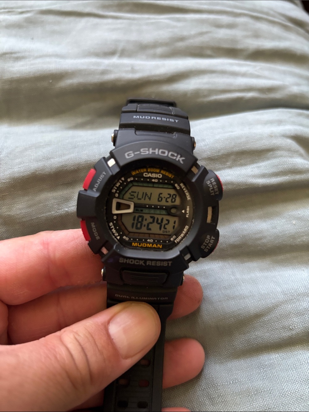 Casio G-Shock Digital Watch in Black with Red Accents